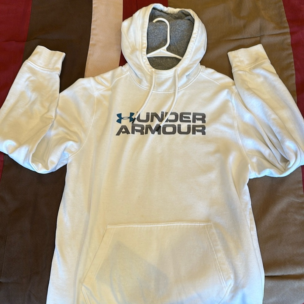 Under Armor Men’s Lightweight Hoodie in White, Size: XL